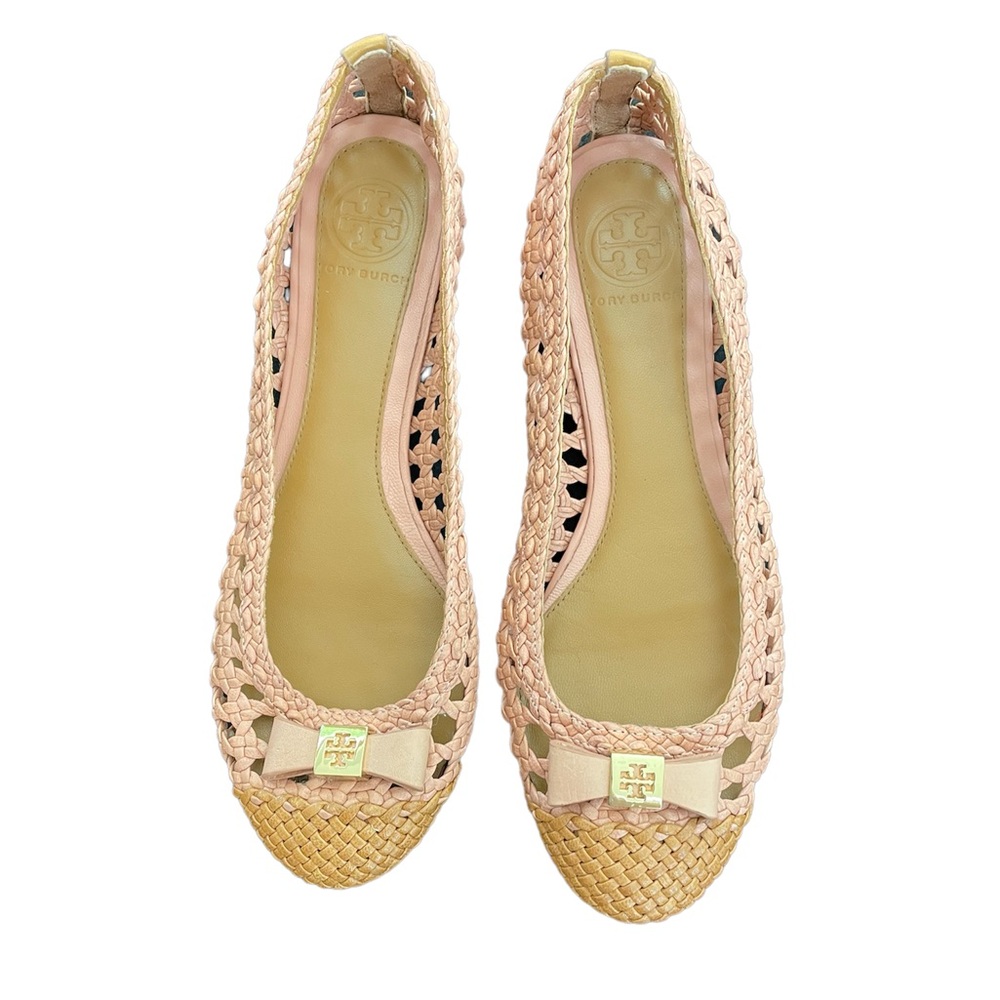 Designer Tory Burch Carlyle Woven Ballet Flats  Size 6M